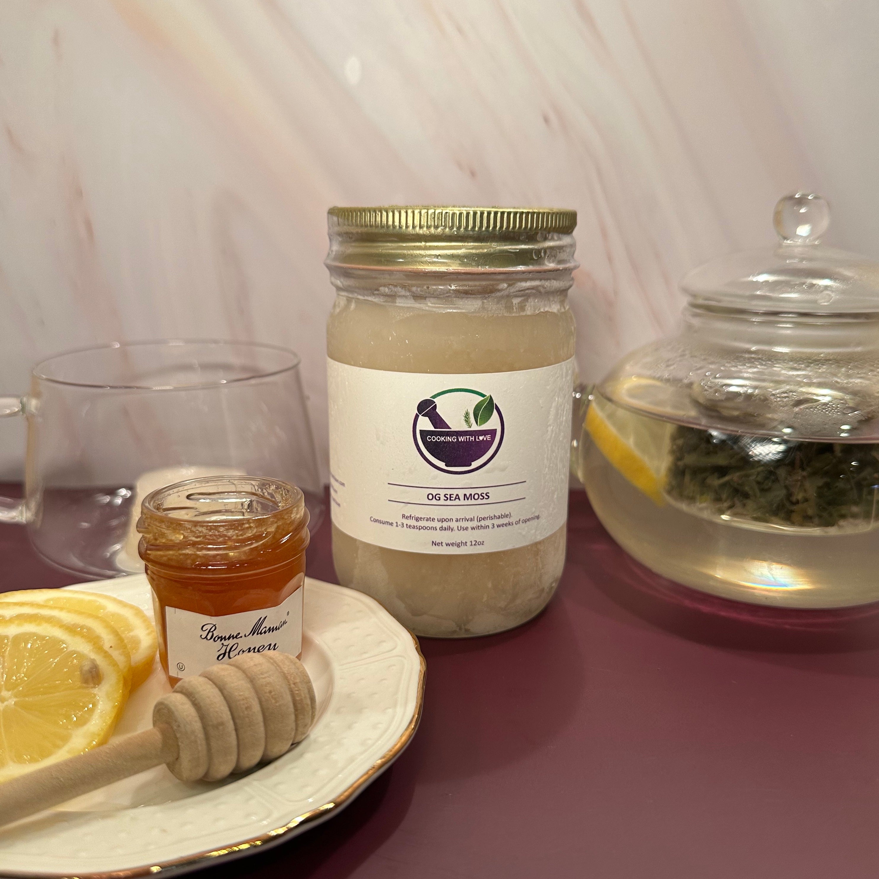 Green Tea with Sea Moss, Lemon and Honey
